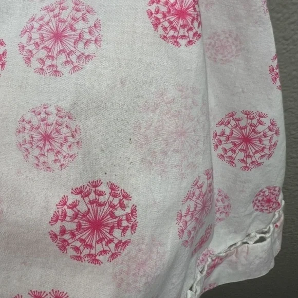 Savannah Baby Sleeveless Dandelion Dress in White and Pink Sz 12M - Picture 4 of 5